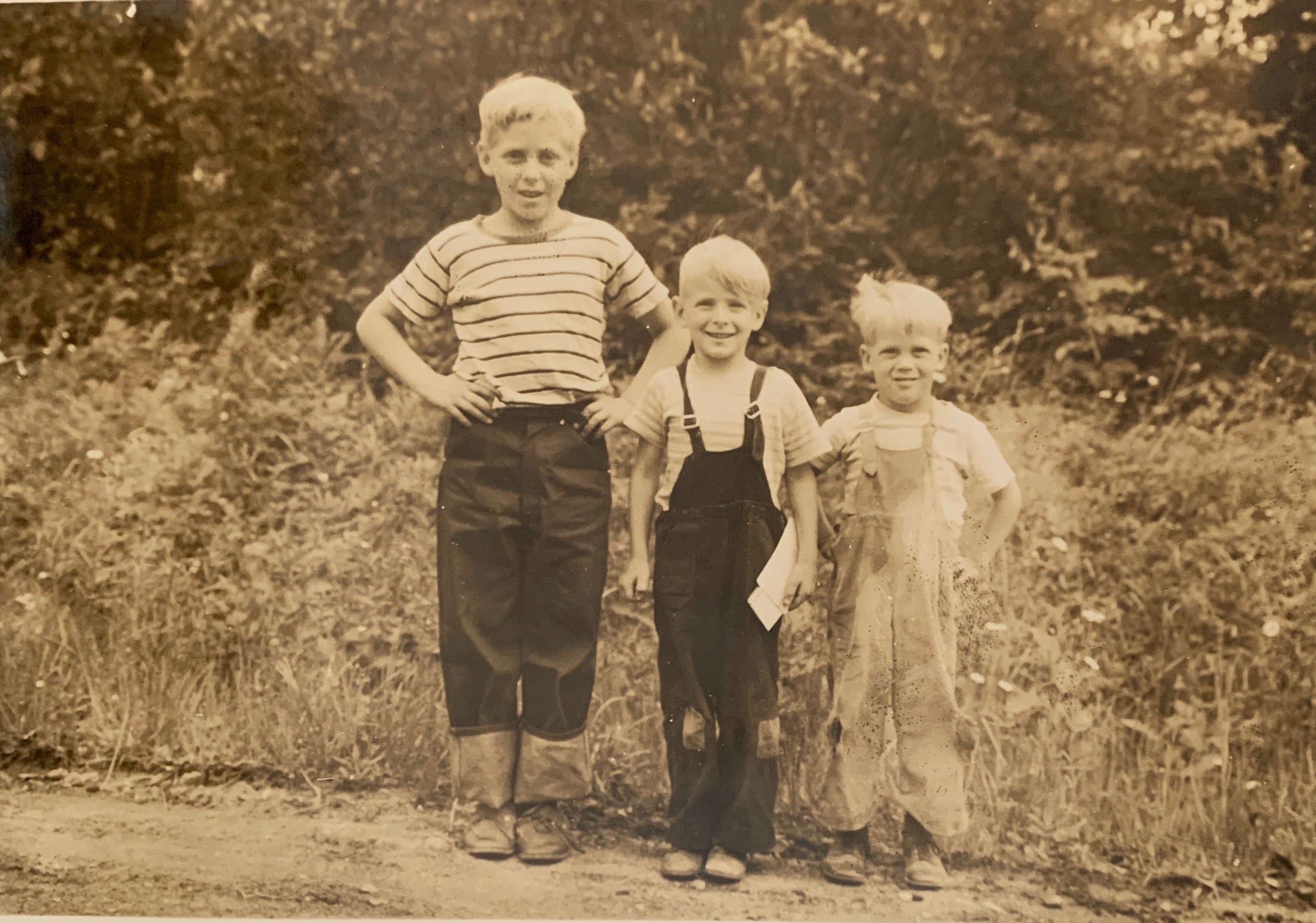 1939 my Dad on the right with his brothers