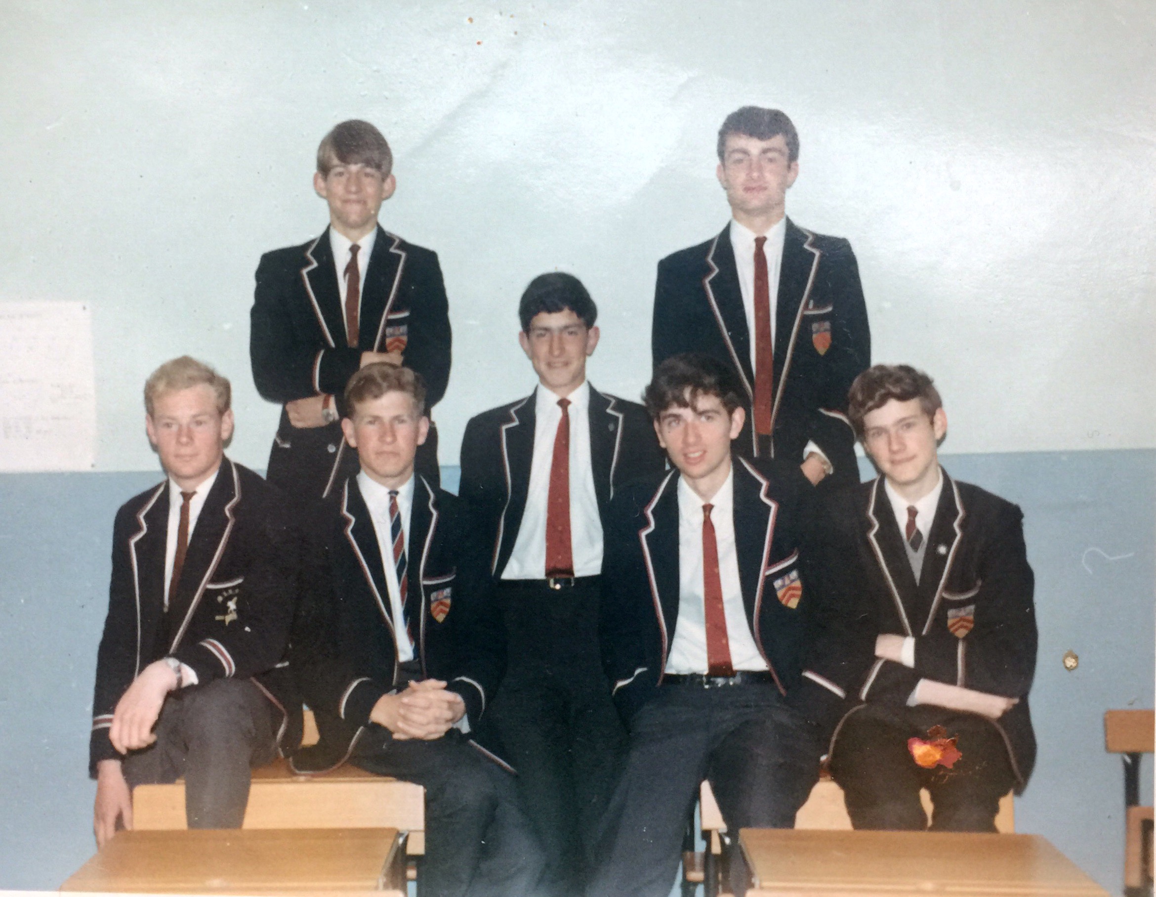 Sandy in 6th year at Morrison's.Additional Higher Maths group 1966-67