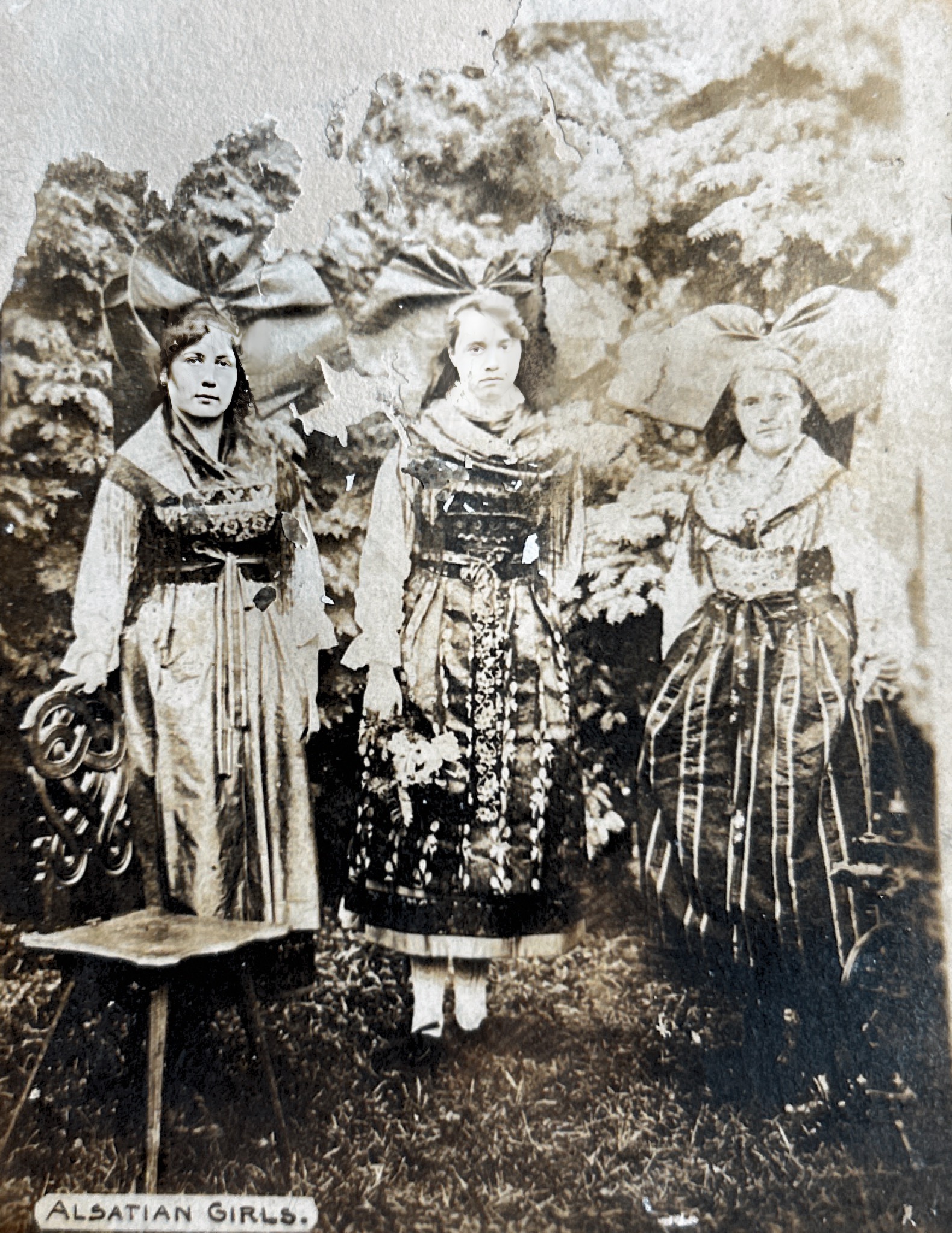 Alsatian Girls circa 1917-1919 WWI