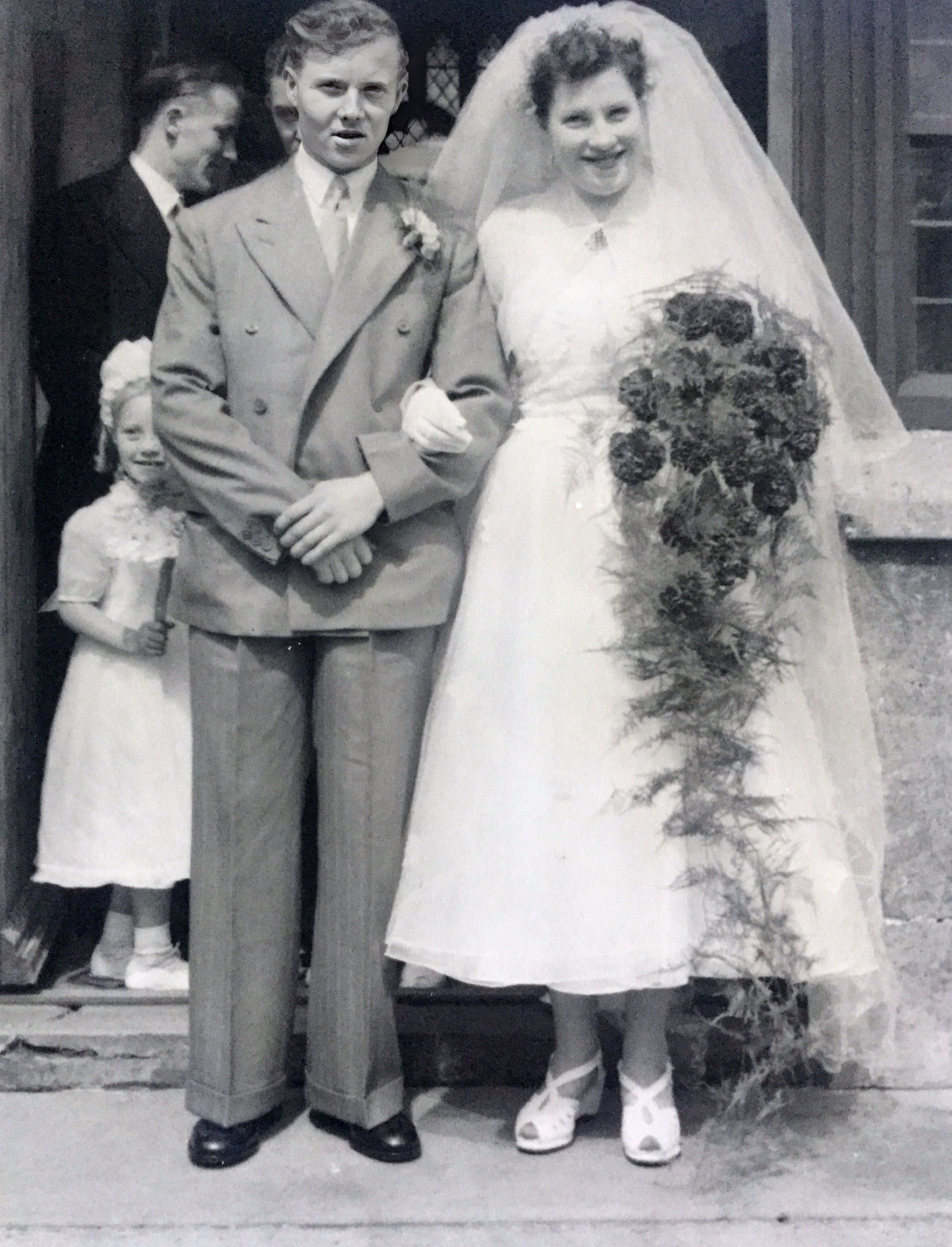 Mum & dads wedding , trimdon . July 1954 