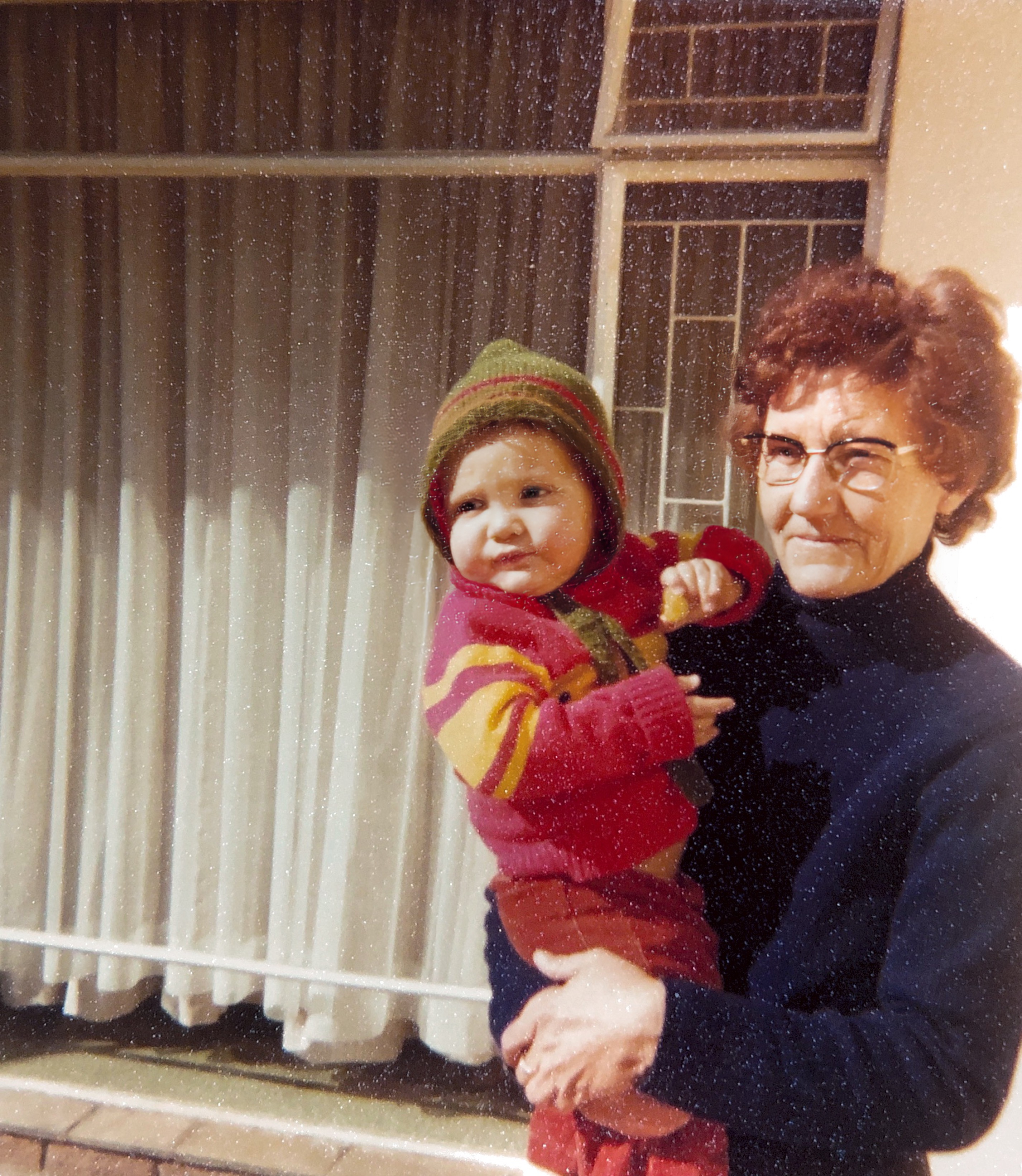 Cobus Spies with Ouma Kitty 
1979