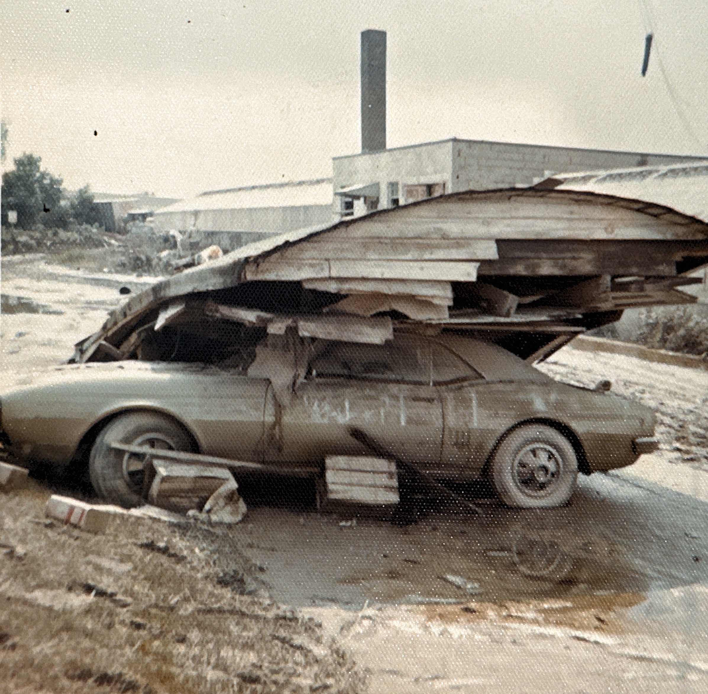 Wayne’s car after flood of 1972.