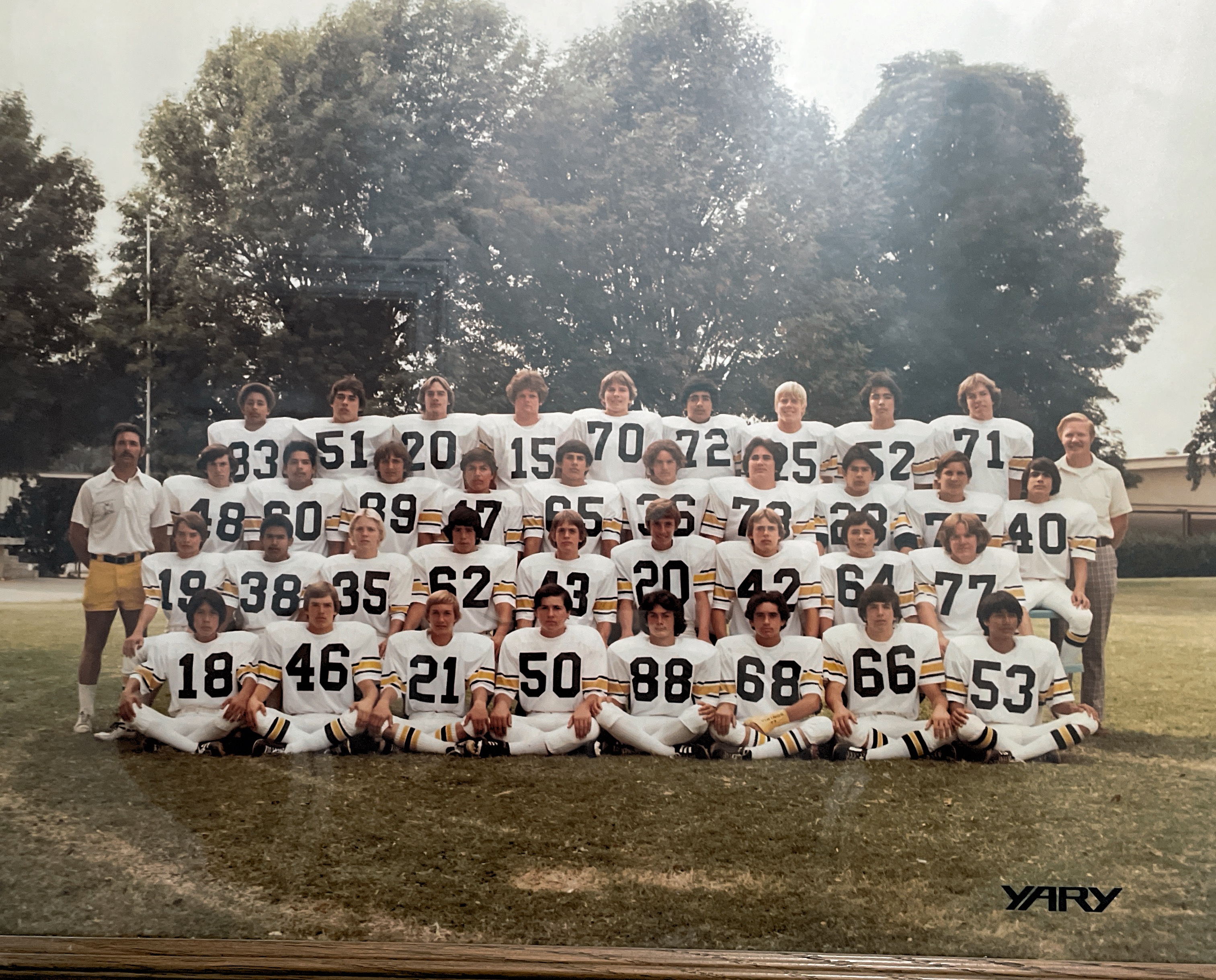 Sophomore football team of graduates of 1980.