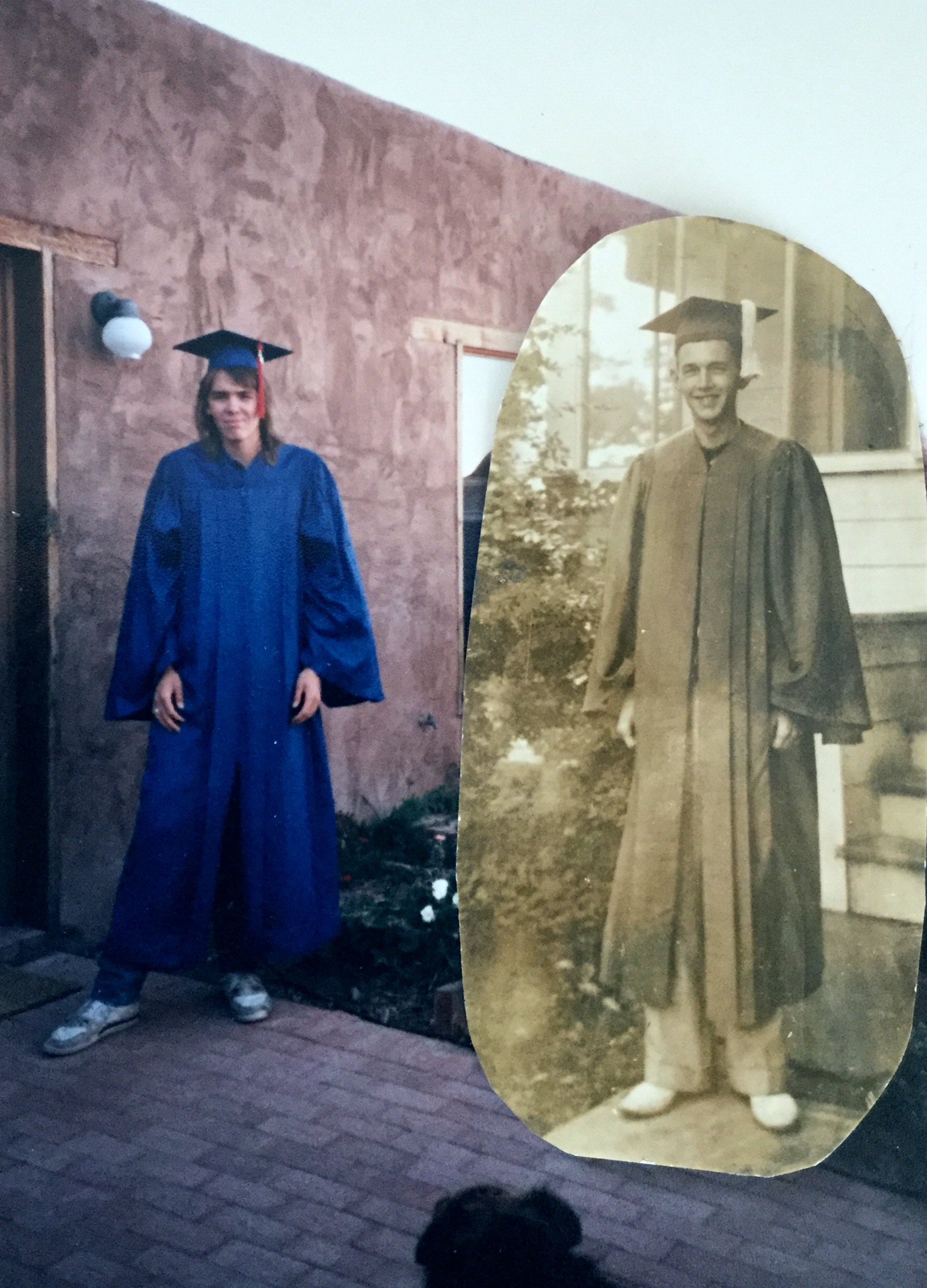 Grandson / Grandfather high school graduation, 1936 and 1989
