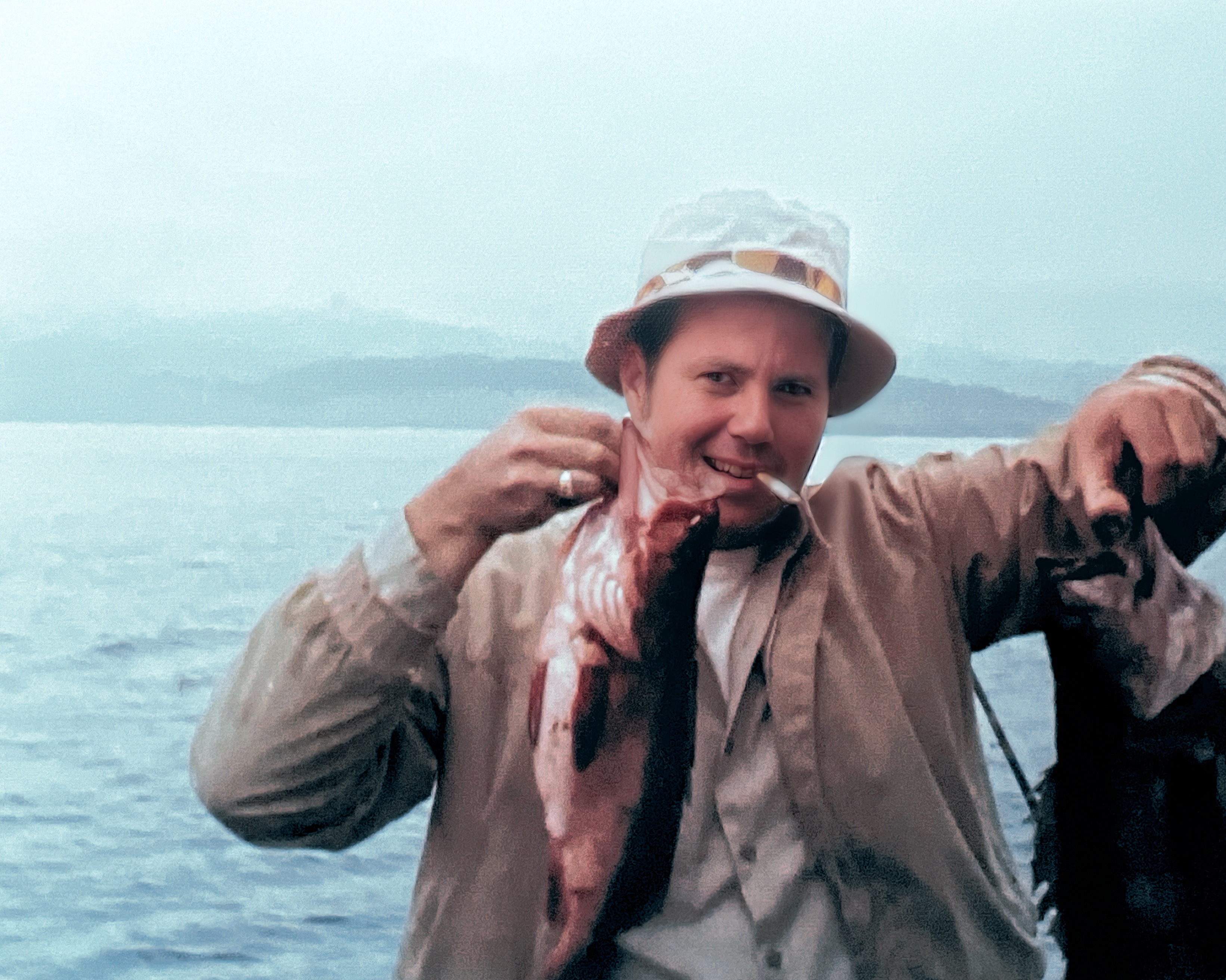 Dad fishing 1970s