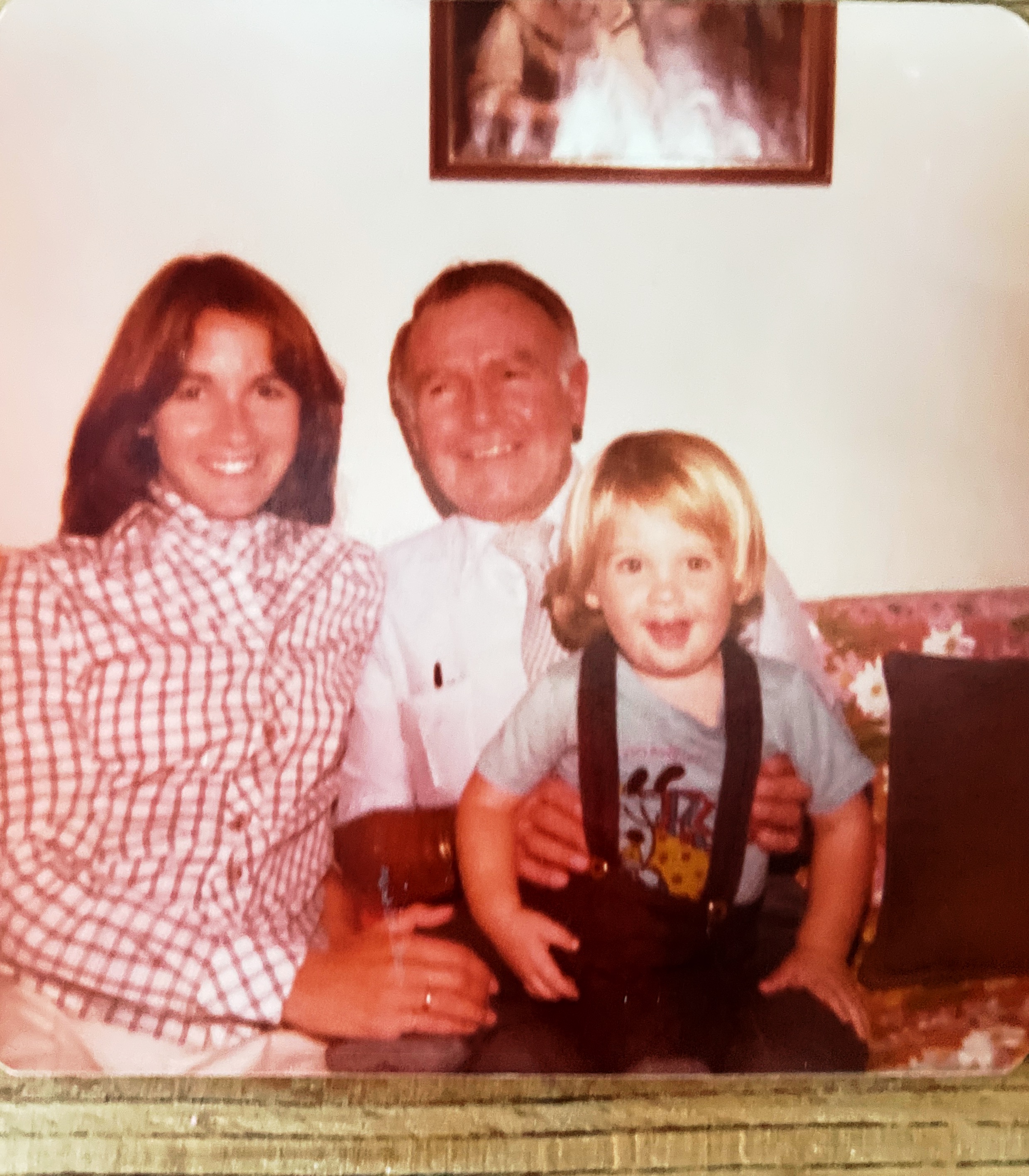 Pam,Dad,Powell- 1977