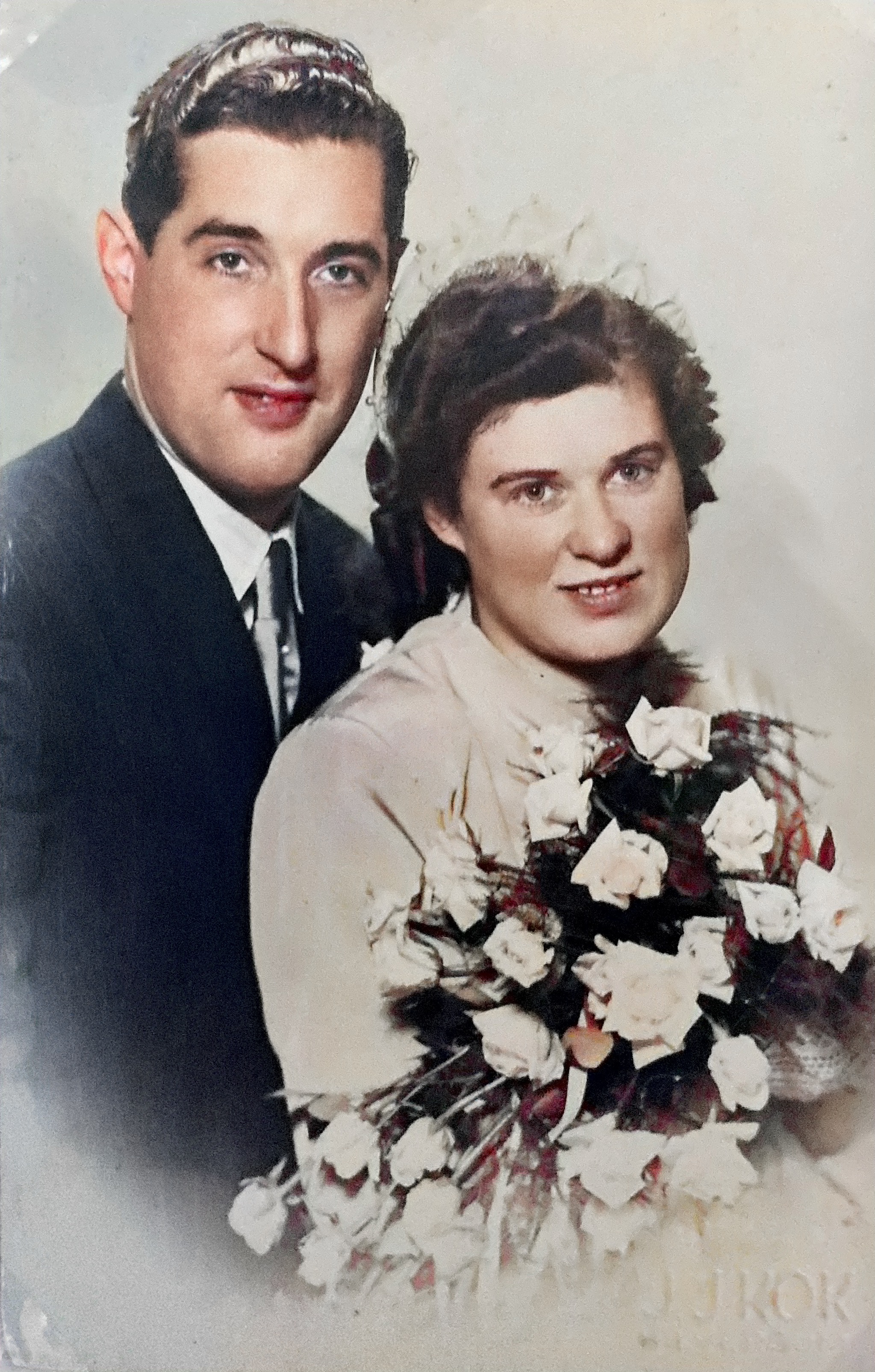Trouwfoto van mijn ouders Pierre en Corrie 1949
