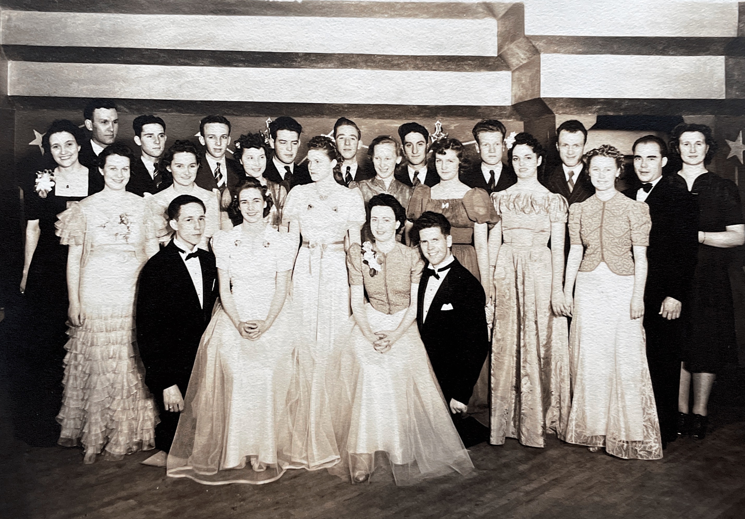 Mary Jane standing front snd center  She lived to dance !! About 1940