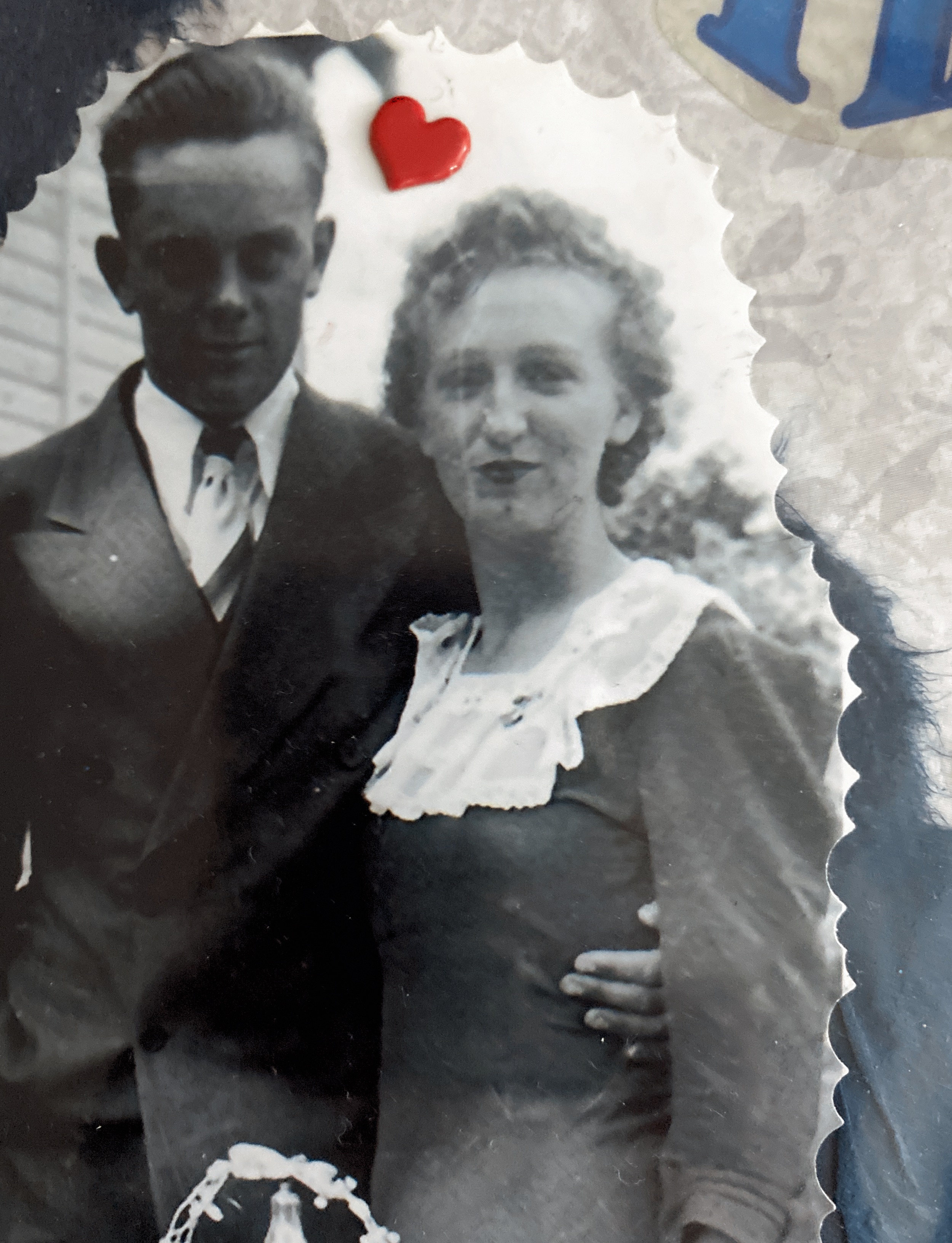 Wedding photo of my parents, Stanley and Zelda (Gregory) Hill, July 18, 1943. They had 69yrs 4 months together.