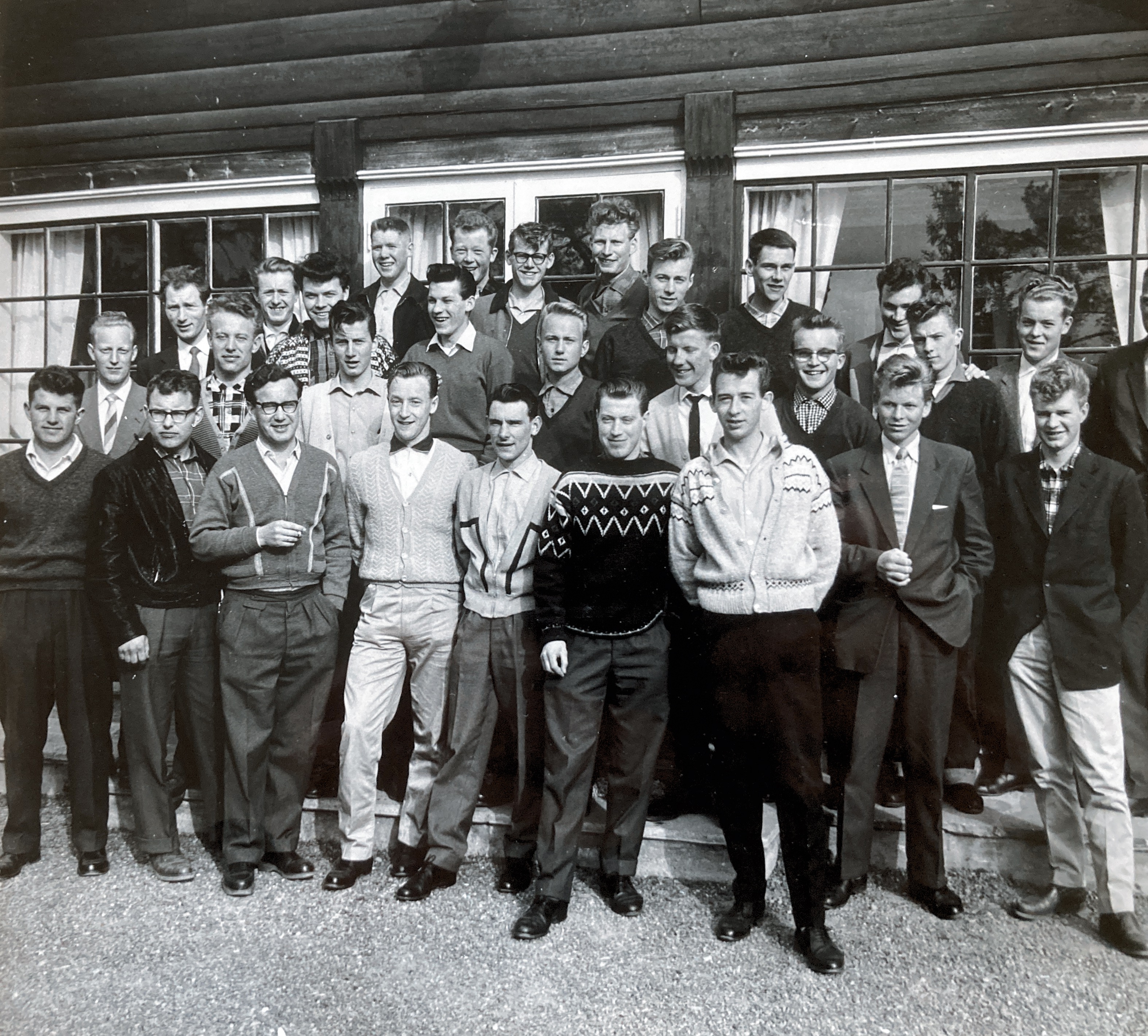 Unge fagorganiserte samlet på Leangkollen april 1960.