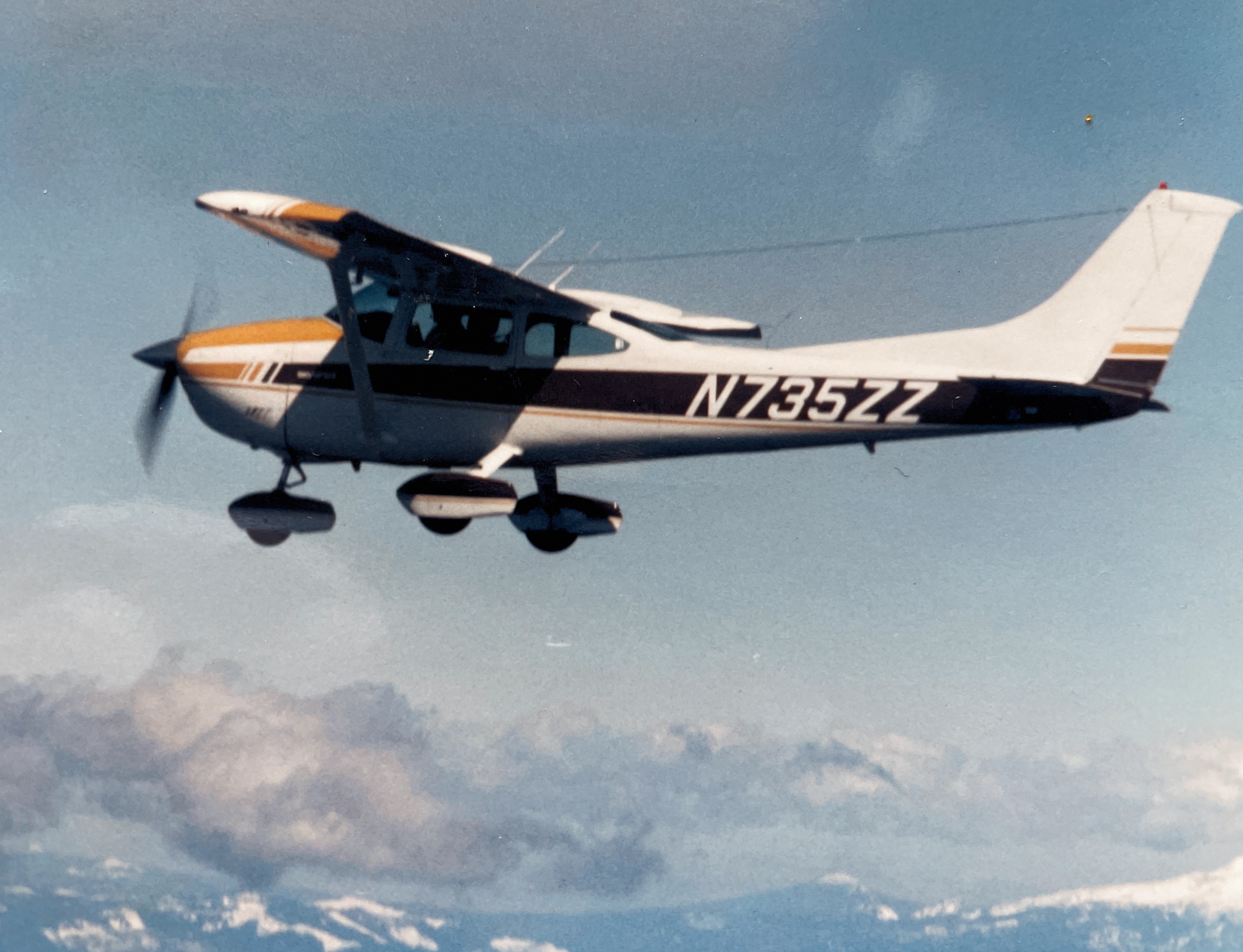 On our way home with our new Cessna 182 March 1997