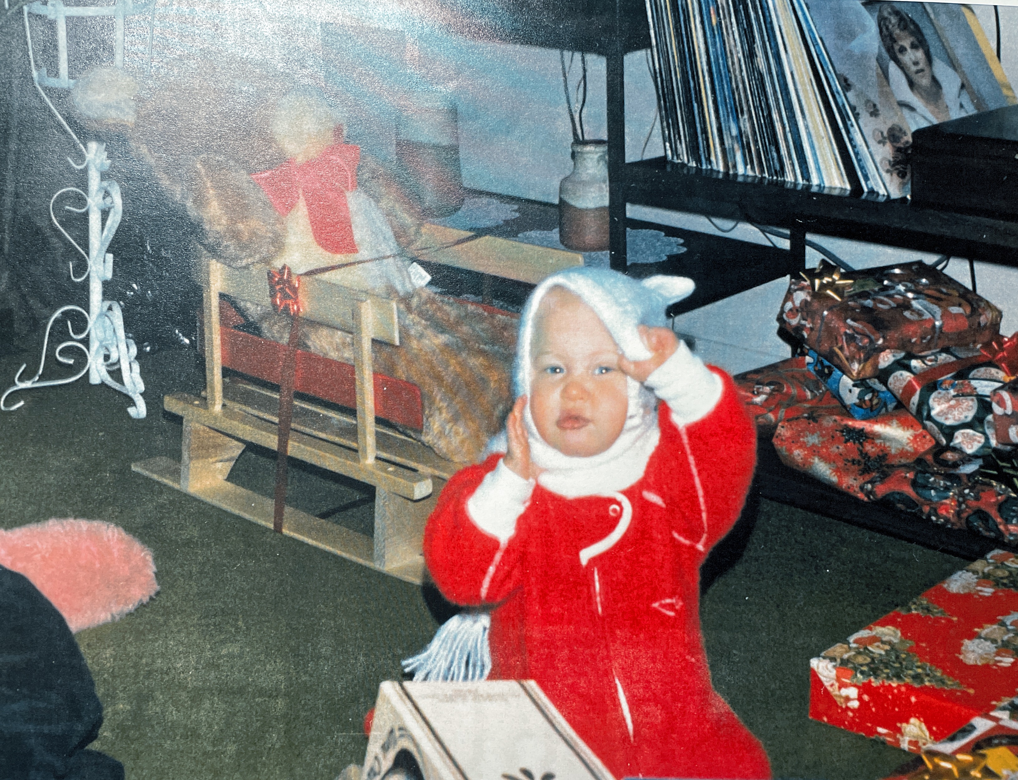 Our daughter’s first Christmas at 10 months old. 1981