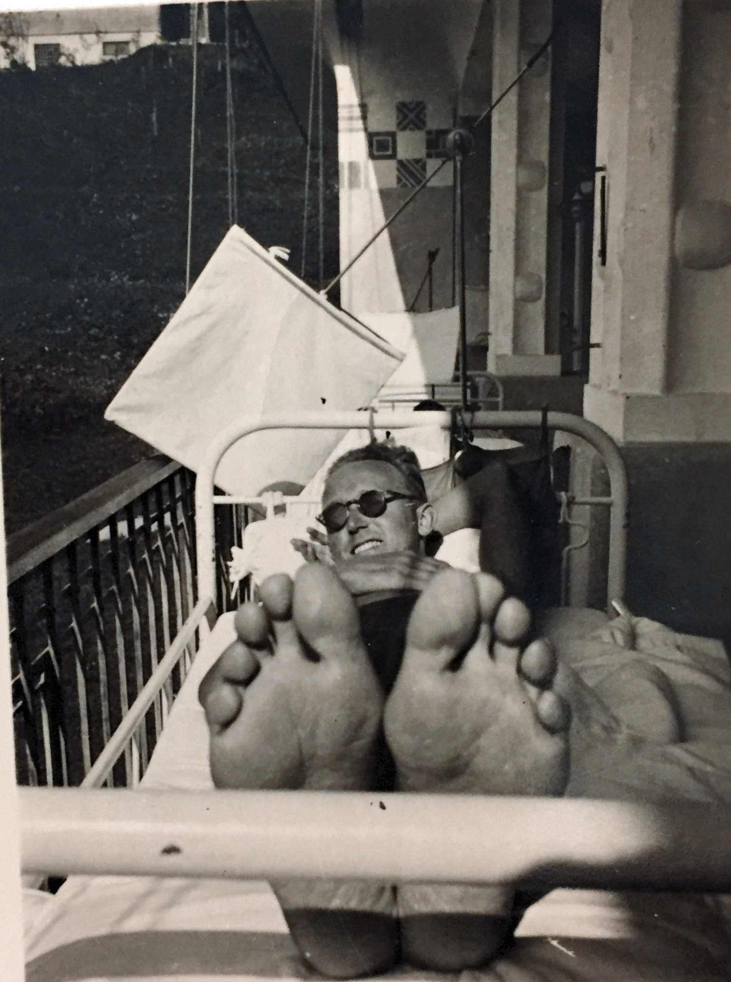 Vati von 1938-1943 in Davos im Sanatorium im Gipsbett
