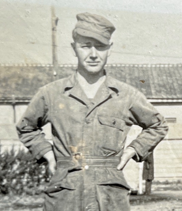 Clyde Rainwater joined the Army Air Force and served in the occupation force of WW II. Photo taken ca 1946