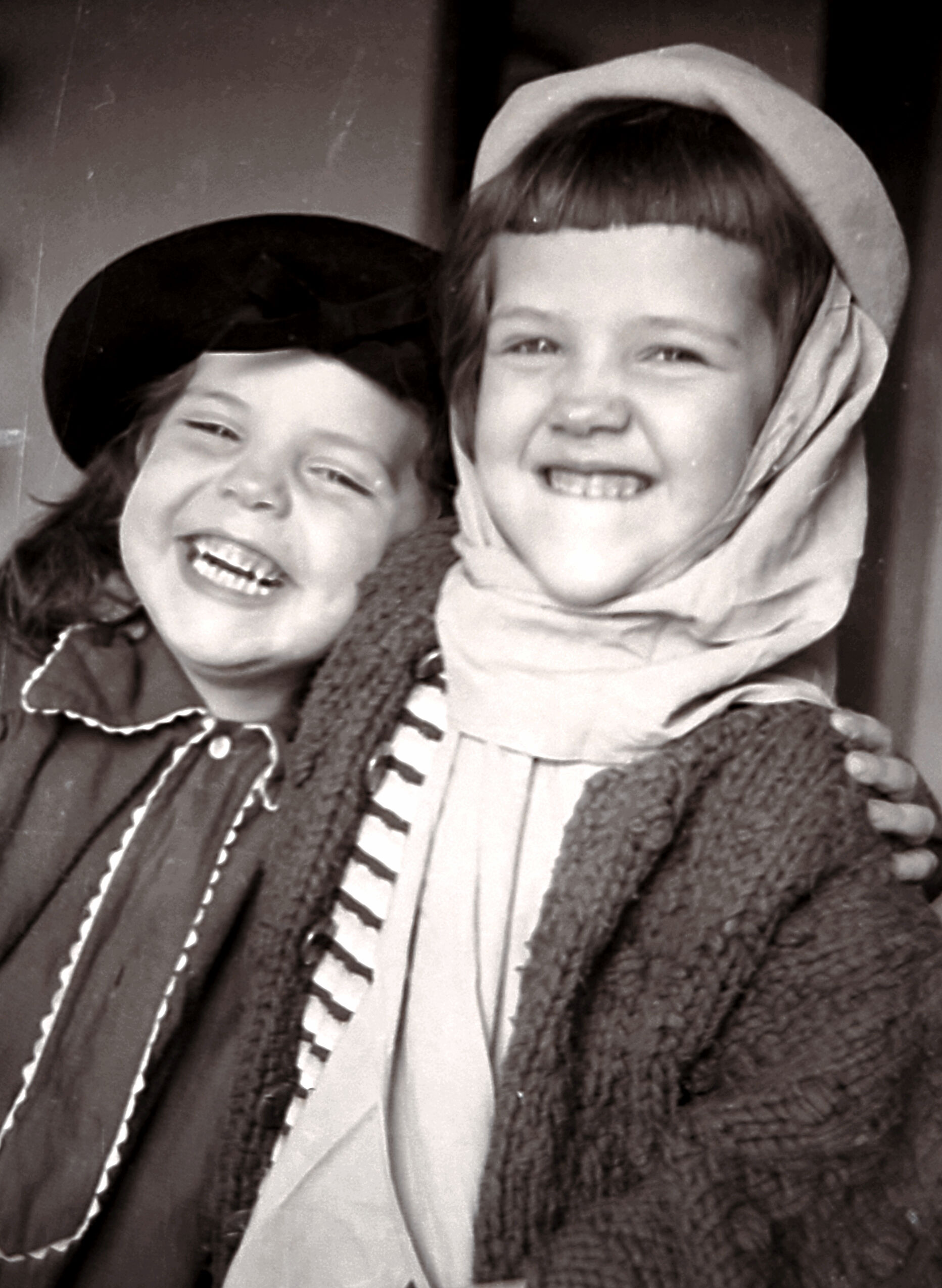 photo of me and my sister taken by my mom Phyllis Kinney in 1955!