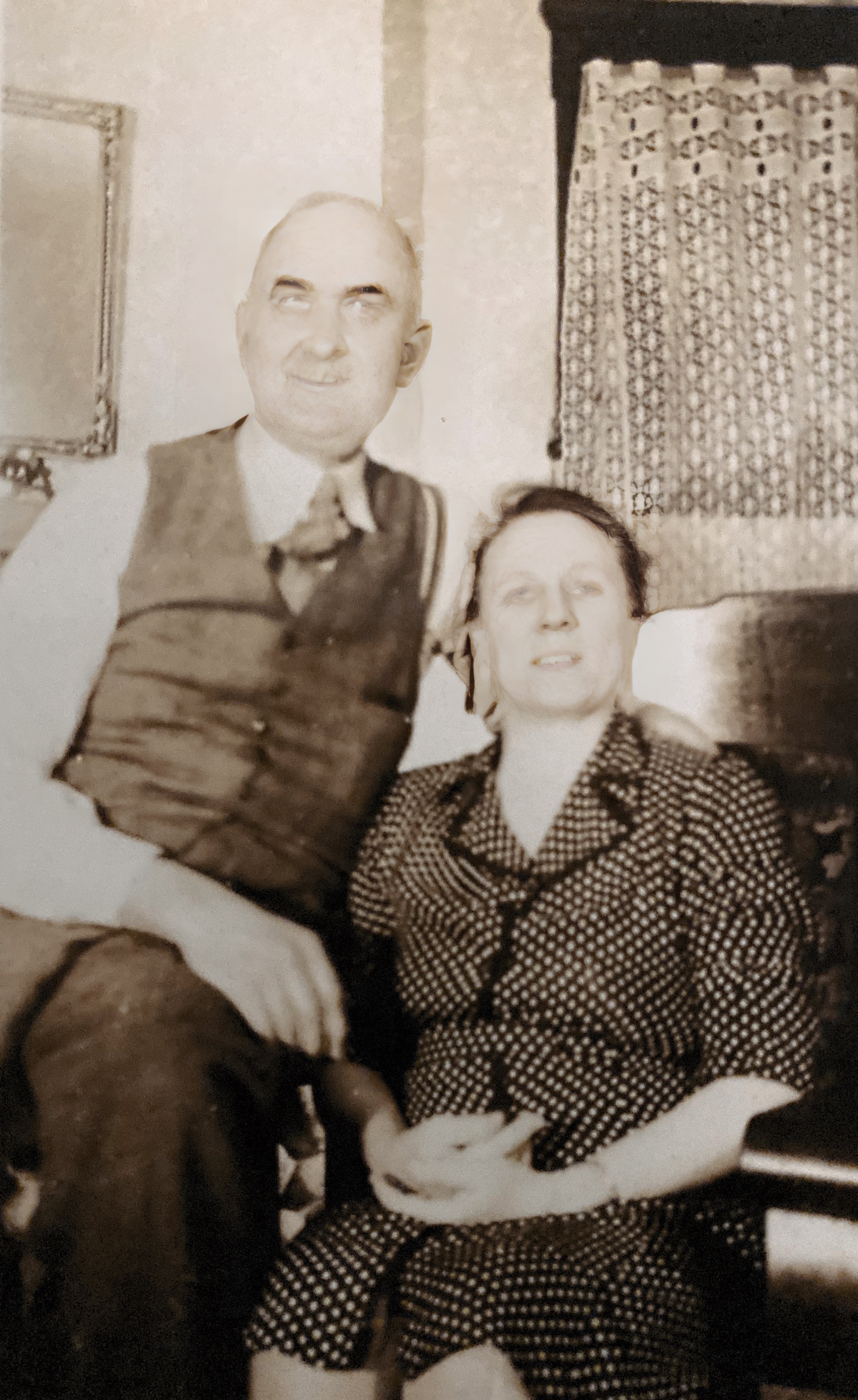Grandma and grandpa Moore April 1943