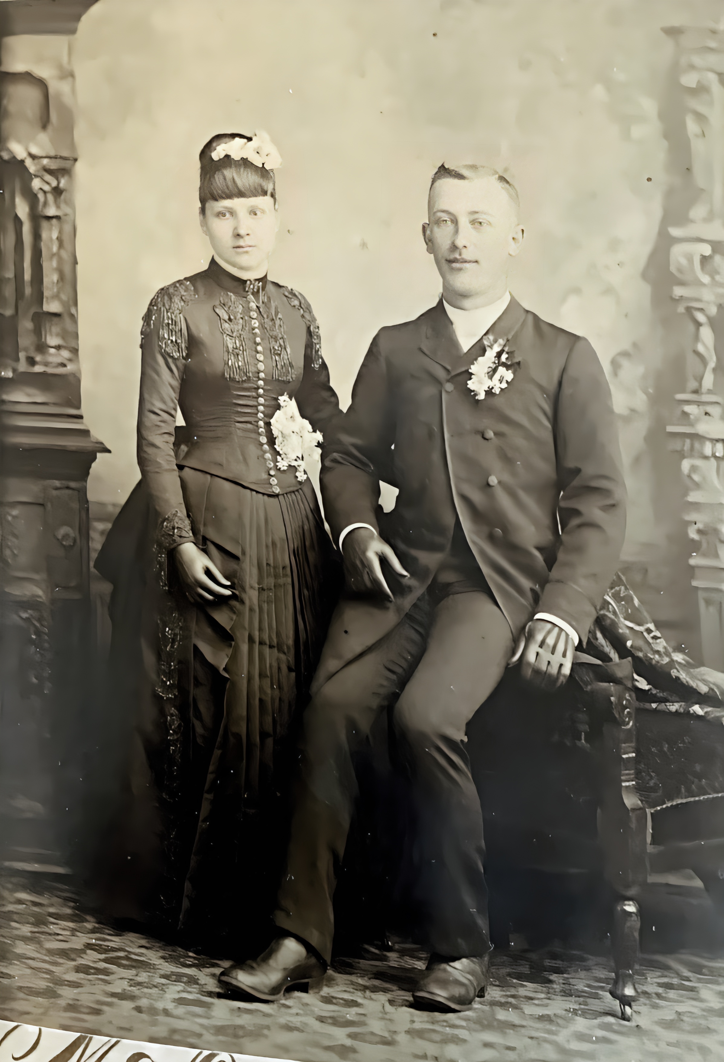 Wedding Picture? Abraham L Grose  Olive (Crofoot) Grose November 1890