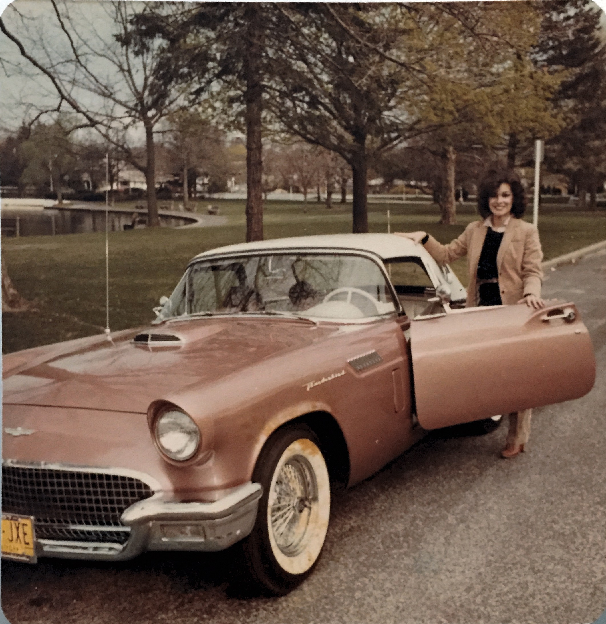 1980's in  a 1950s car