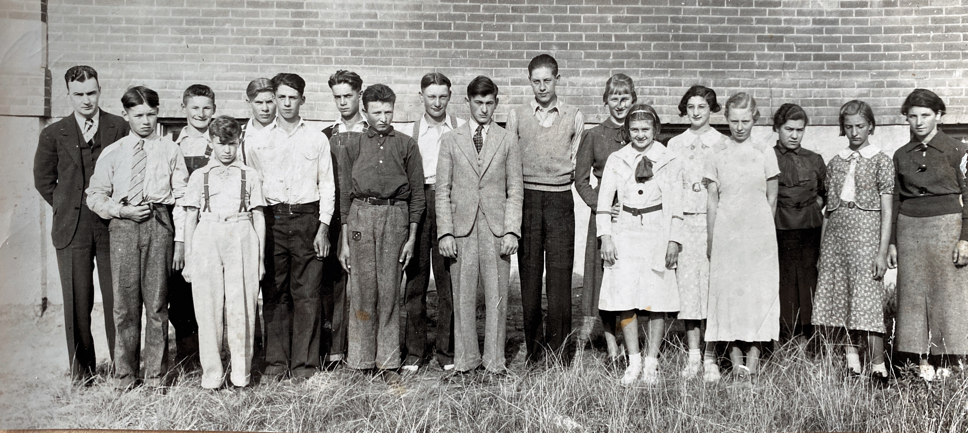 1937-38 Stenen School Teacher & Students