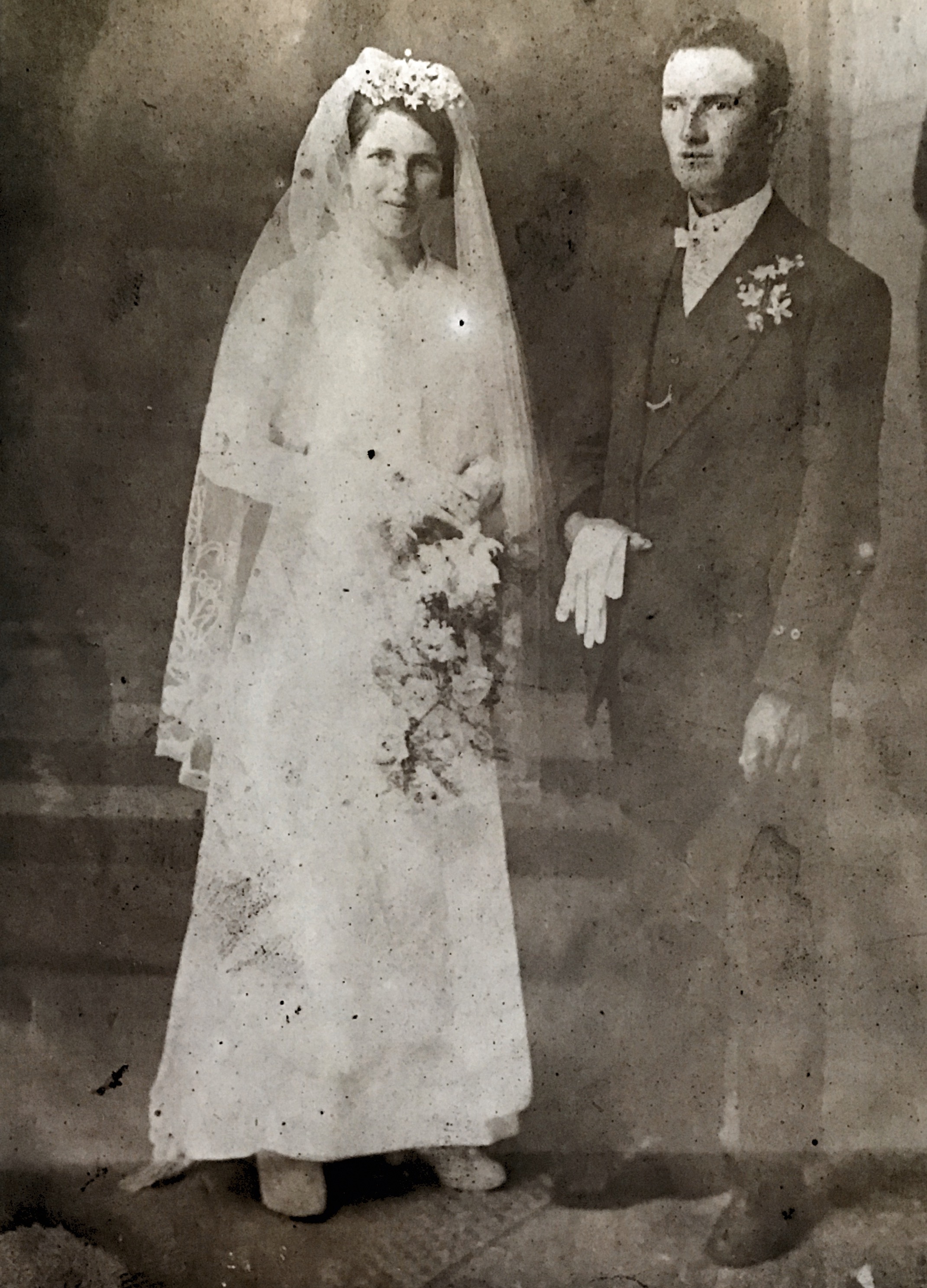 Fanny Anne Plane and Oscar Hoffmann, wedding, January 1917