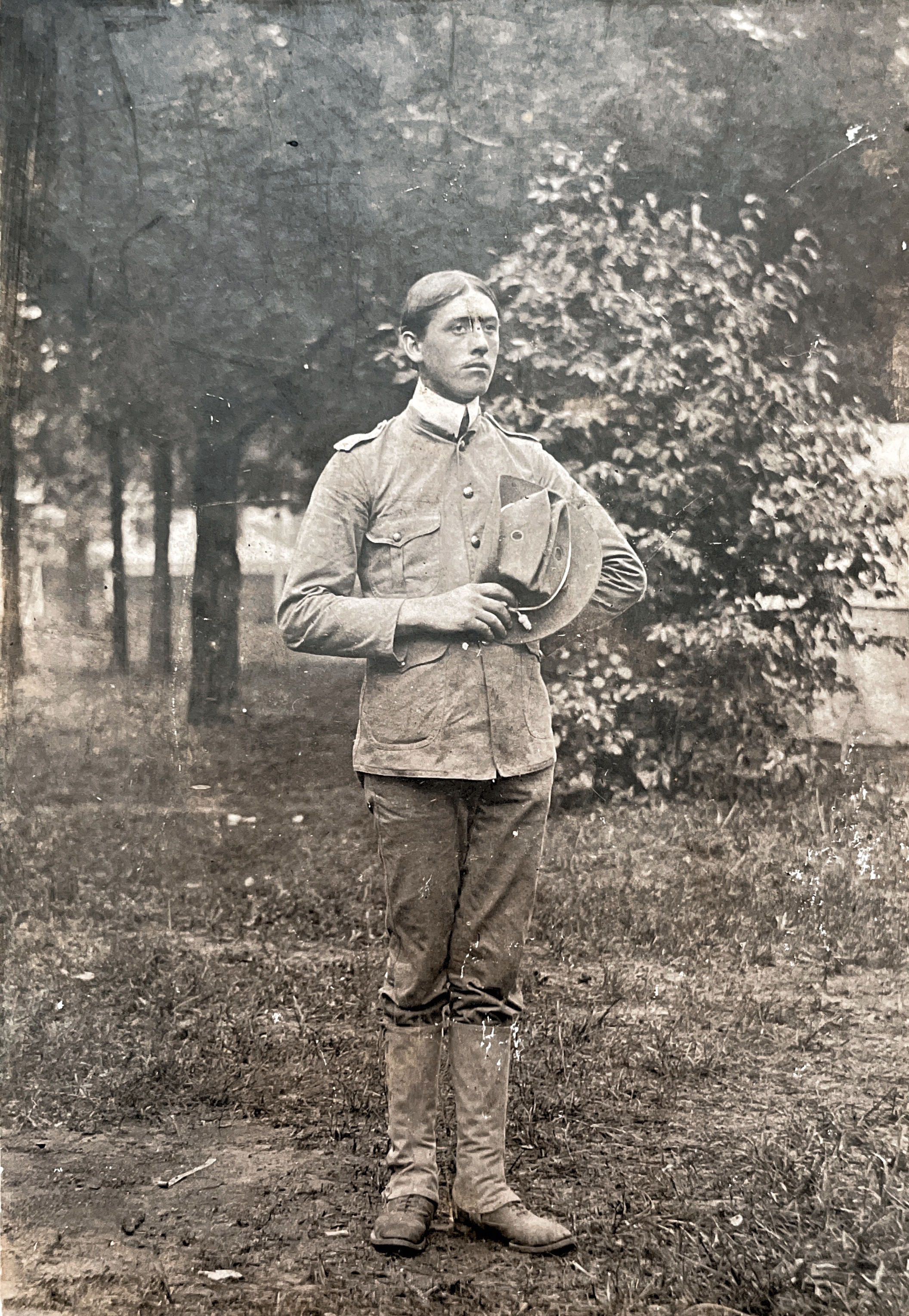 A.C. McKinsey in uniform. Company E out of Madisonville, KY ~ 1903