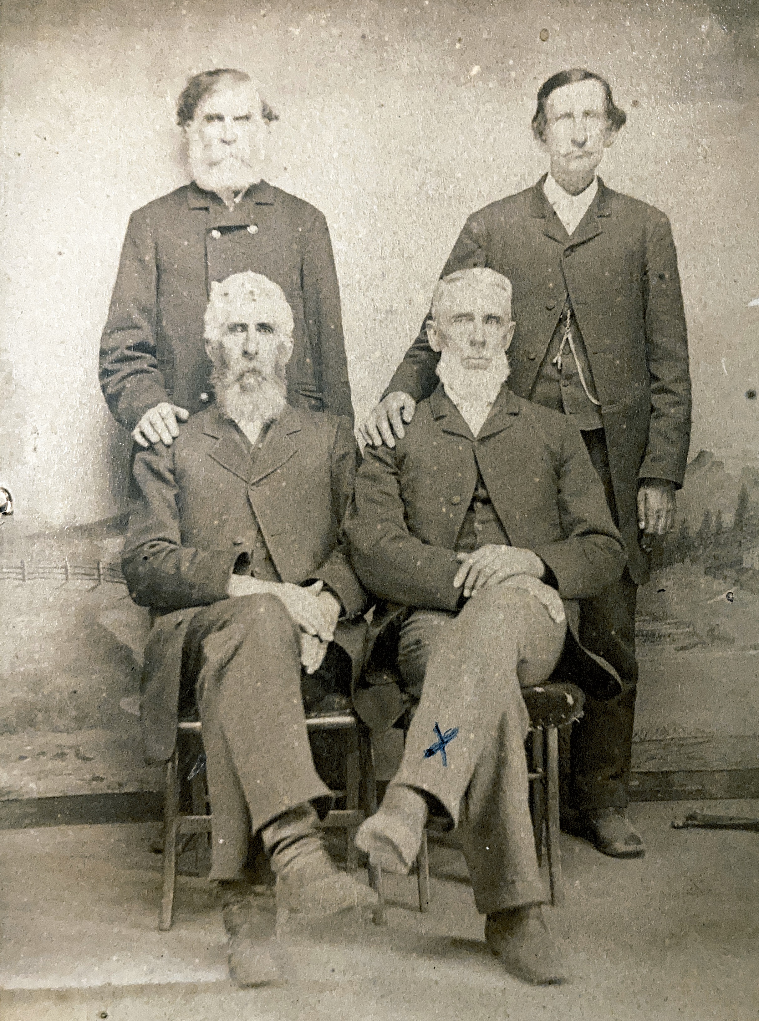 Milton, Rufus, Oliver, and John Mills. Brothers. 10-4-1886.