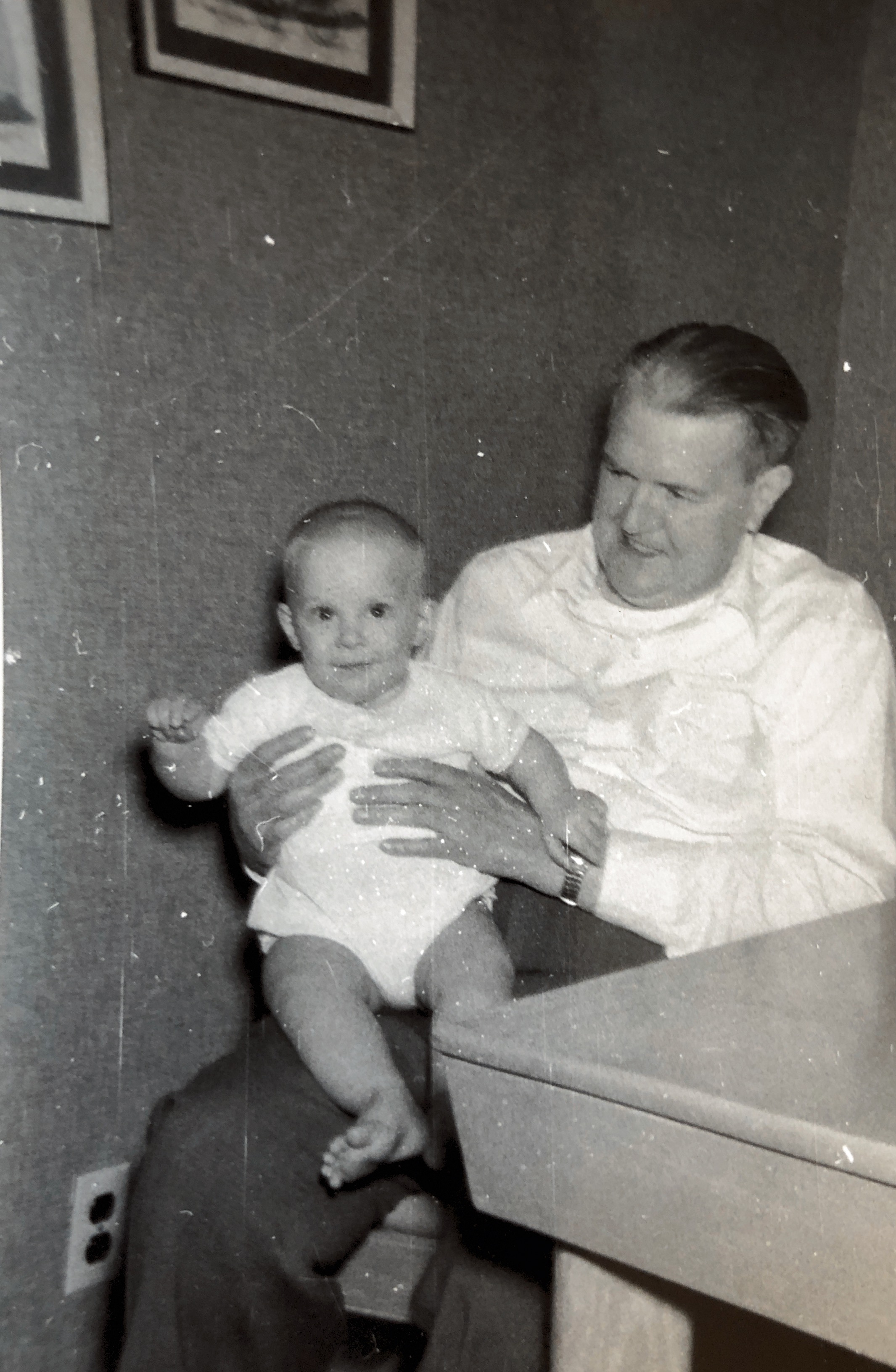 Jeff Venho and Uncle Artie Nason. 1956