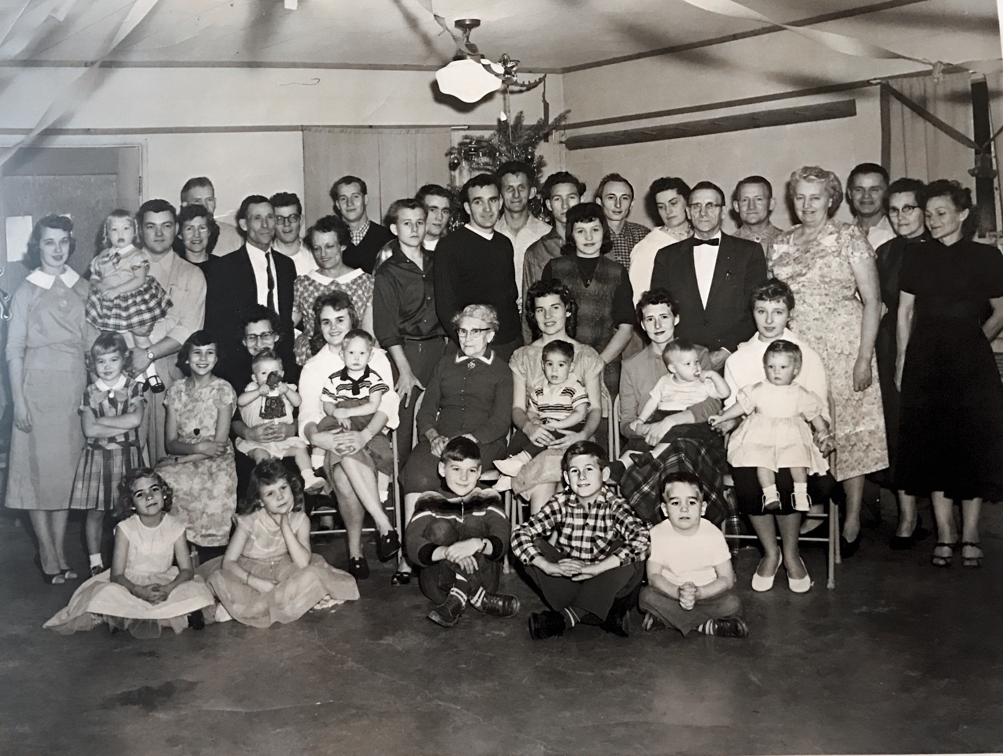 1958 Gleason Family Reunion held at the Hayden Community center on Hayden Avenue. Hayden Lake Idaho