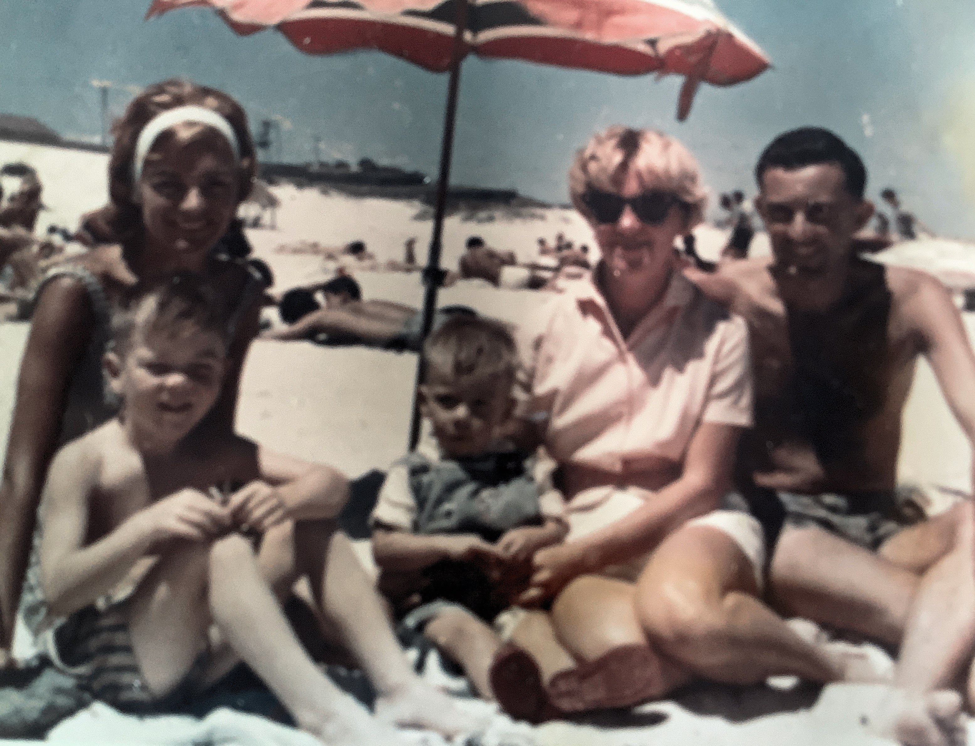 Meeting up with school friend Elaine Gemmell at beach in Perth 1962.