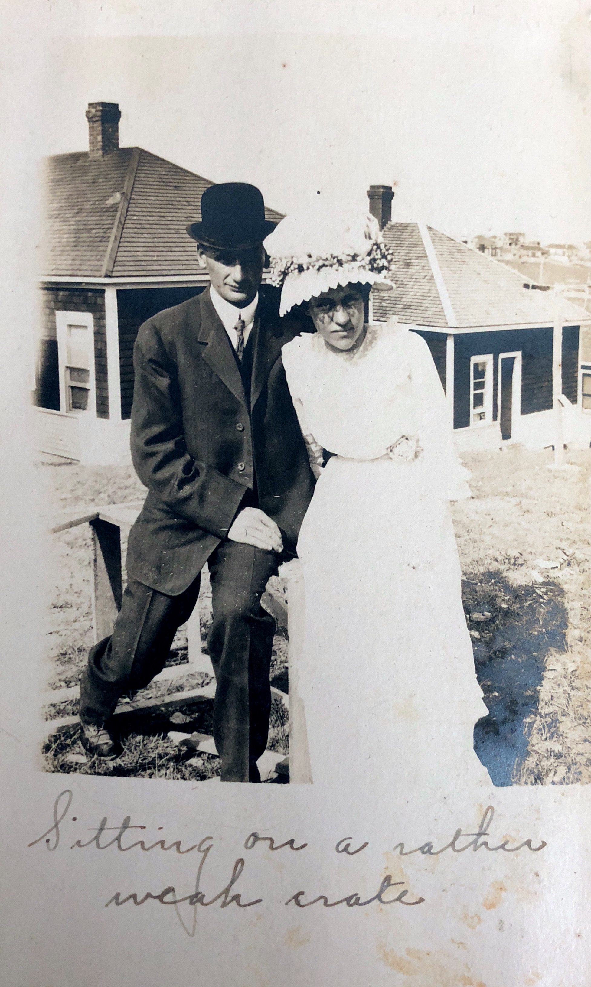 Louisa and Herman Wendt Circa 1911 outside of their home in Calgary Canada. 