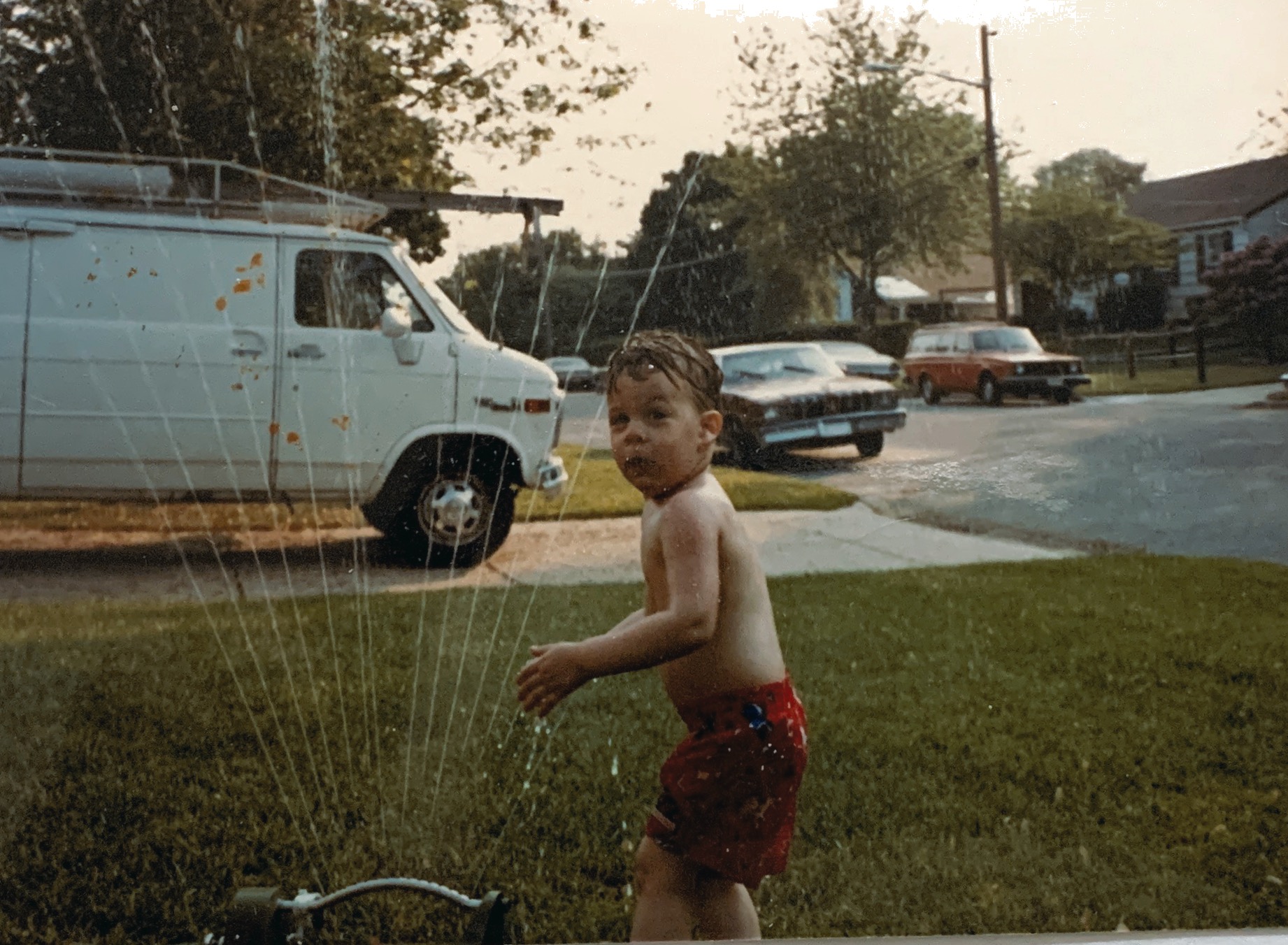 Michael Powers Cooling off in Brentwood NY 1987